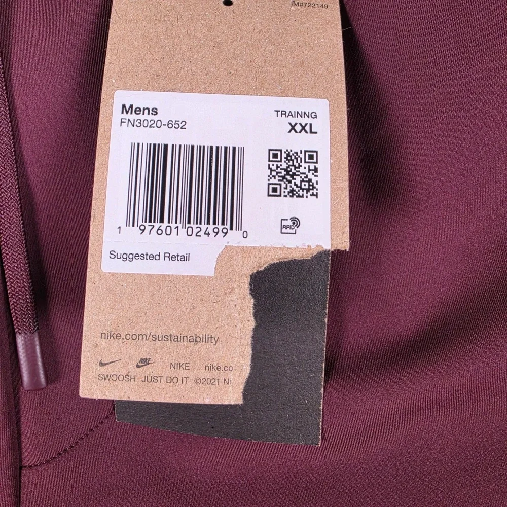Nike A.P.S. Men's Dri-FIT ADV Stealth Versatile Pants Mens 2XL Burgundy NWT